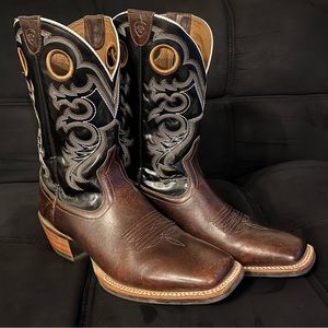 Ariat western boots, brown/black, size 12D